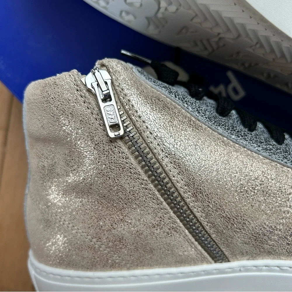 New p448 starbs Panama women’s shimmer high top sneakers shoes size 39 8.5‎ 9